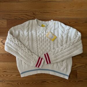 Kerri Rosenthal Cotton and Cashmere Cable Sydney Fisherman sweater. NWT. Large